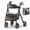 Black, variant on GAKMCIL Lightweight Foldable Rolling Walker, All-Terrain Mobility Walker with Seat, 6-Position Adjustable Height, Brake System, Double Storage Space, 350lbs Load for Seniors and Adults (Black)