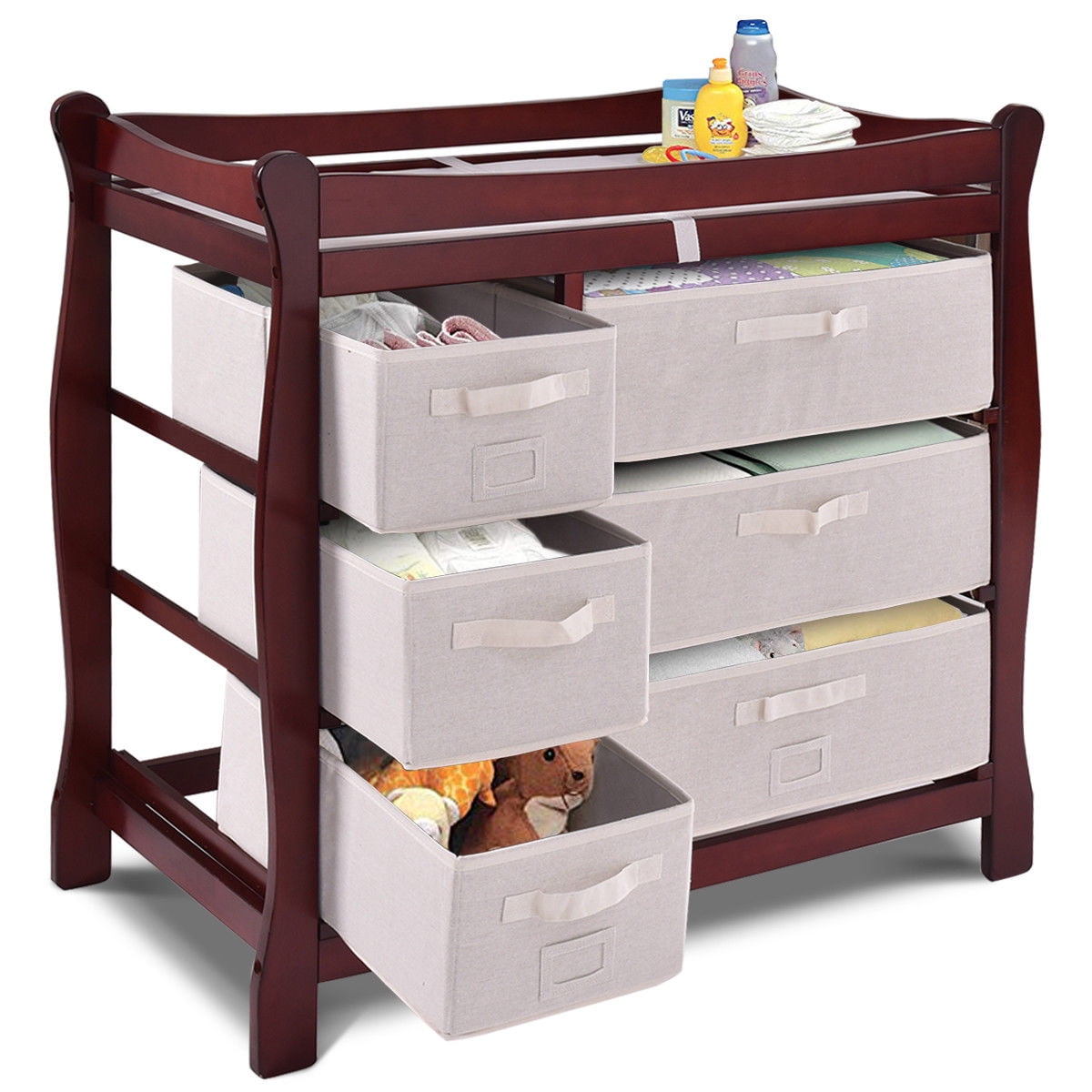 sleigh style changing table