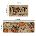 thumbnail image 4 of Sm:)e Pumpkin Maple Leaf Sweet Home Linen Fall Kitchen Rugs and Mats, 17x29Inch and 17x47 Inch, Non Slip Mat for Porch Patio Hallway, 4 of 6