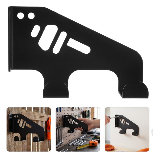 FOMIYES Rack De Almacenamiento Para Motosierra Negro Con Soporte Fuerte Para Pared De