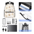 thumbnail image 4 of Defioc gold Snowflake print Pattern Laptop Backpack for Men and Women,Casual Backpack Dayback Sports Bookbag for Travel Running Hiking, 4 of 6