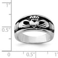 thumbnail image 3 of 925 Sterling Silver Vintage Claddagh Ring Celtic, 3 of 7