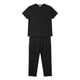 thumbnail image 4 of Ceisia Men's Solid Color Medical Scrubs Set V-Neck Short Sleeve Top Multi-Pocket Cargo Pants for Healthcare Workers Black S Gifts, 4 of 8