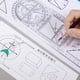 thumbnail image 2 of Tholdsy Regla geométrica multifuncional ingredientes seguros durabilidad exquisita plantilla de dibujo artesanal ABS Recortadores de papel Azul claro, 2 of 6