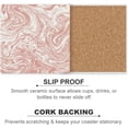 thumbnail image 6 of GZHJMY Square Drink Coasters 2 Pcs Pink Pastel Marble Texture Absorbent Ceramic Coffee Coasters for Drinks with Cork Base Housewarming Gift for Home Decor, 6 of 6