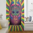 thumbnail image 6 of Colorful Tuesday Sheer Curtains 63 Inches Long, Modern Abstract Art Yellow Green Light Filering Curtains, Breathable Simi Curtain Privacy Drapes for Living Room Bedroom Lightweight Window Treatment, 6 of 9