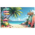 thumbnail image 2 of Tropical Theme Surf Club Welcome Ocean Beach Banner for Summer Parties Beach Events Outdoor Decoration, 2 of 8