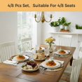 thumbnail image 6 of Welcome Round 13 Inch Placemats Set of 8, Summer Sunflowers Bohemia Floral Rustic Beige HeatResistant Non Slip Place Mats for Dining Table, Wipeable Braided Kitchen Table Mats for Housewarming, 6 of 9
