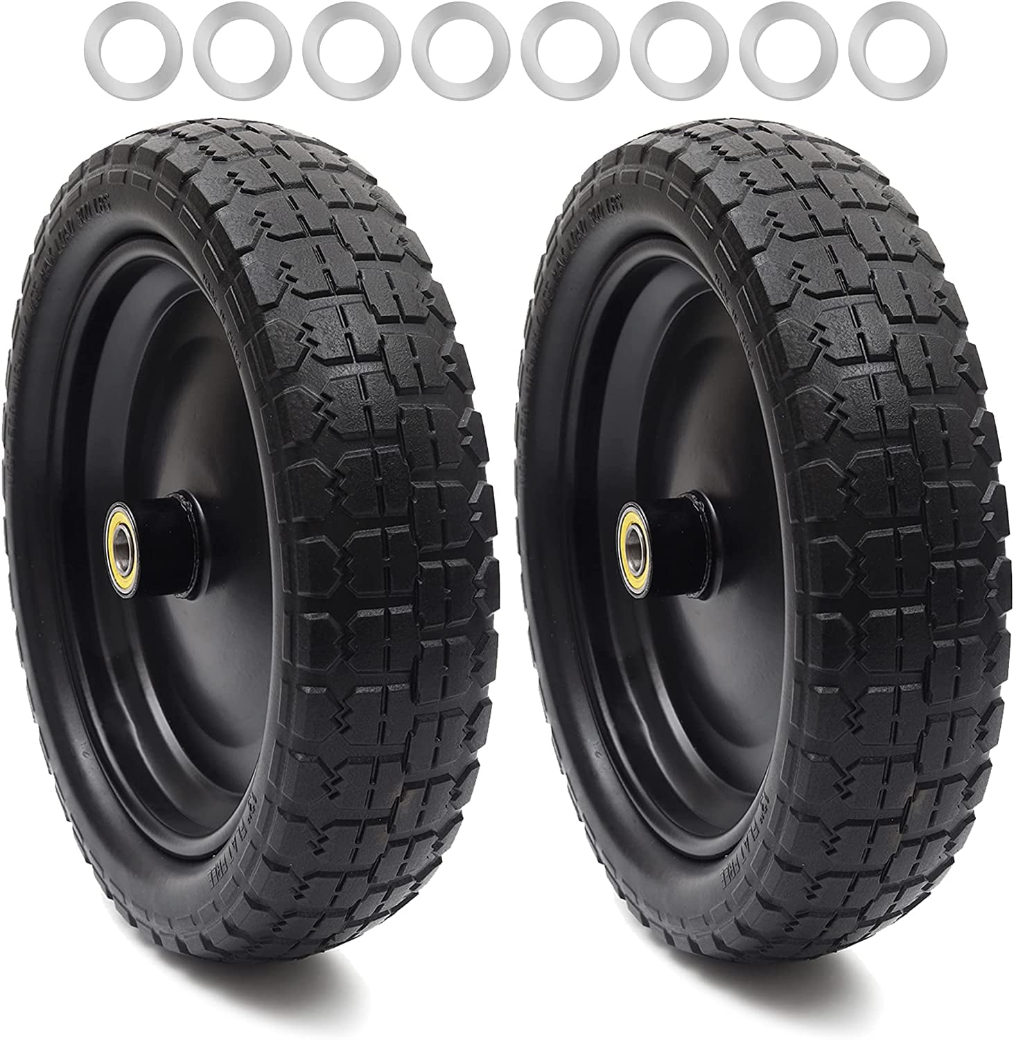 Pack Tire For Gorilla Cart Solid Polyurethane Flat Free Tire And Wheel Assemblies