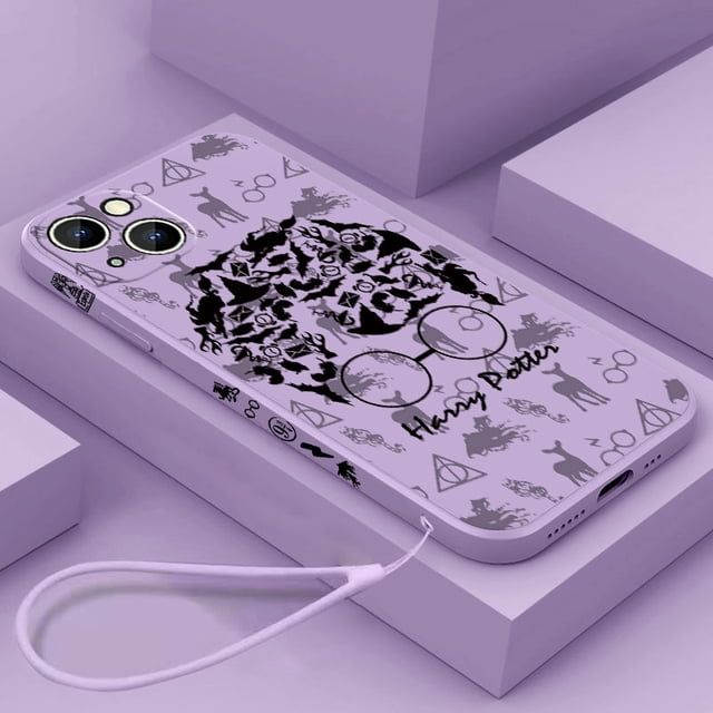 Fashion Potters Wand Harries For Apple iPhone 14 13 12 11 Pro Max Plus XS XR X 8 7 SE Liquid Left Rope Phone Case Capa CoveriPhone 14 Pro Max Gao Jinjia LED
