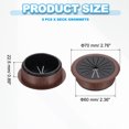 thumbnail image 2 of 60mm(2 3/8inch) Desk Grommet,8pcs Desk Cord Hole Cover Desk Cable Hole Grommet Cover Sturdy ABS Plastic Round Large for Cables Cabinets Desktop Equipment Wiring Organizing, Brown, 2 of 6