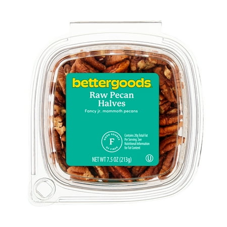 bettergoods Raw Pecan Halves  7.5 oz Tub