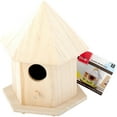 thumbnail image 2 of Plaid 12740E Unpainted Wood Surface, Gazebo Bird House, 1 Piece, 6.75" x 9" x 5.75", 2 of 5