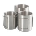 thumbnail image 2 of Dww-(200 / 300 / 400ml) 3 Tasses En Acier Inoxydable Double Paroi - Avec Poigne Pliante, 2 of 5