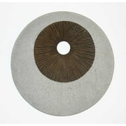 1" x 19" x 19" Brown & Gray Round Double Layer Ribbed Wall Decor