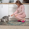 thumbnail image 4 of Boho Vintage Blue Carpet Kitchen Rugs and Mats Sets Of 2, Funny Kitchen Decoration Rubber Backing Non-Slip Absorbent Mats for Sink Waterproof Runner Rug for Laundry Room 17x30+17x48inch, 4 of 7