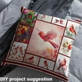 thumbnail image 2 of Castle Fairy Red Cardinal Bird Fabric by the Yard 1 Yard, Wildlife Plaid Room Decor Fabric by the Yard, Merry Christmas Fabric for Sewing, Super Cozy Room Decor, 2 of 5