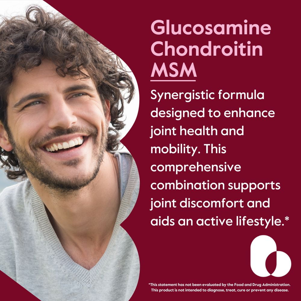 Bestvite Glucosamine – Chondroitin MSM 500/400/100 per Capsule (240 Capsules) with Patented OptiMSM - Maximum Strenght Formula for Joint Support - No Stearates - Gluten Free - Non GMO