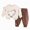 H226-White, variant on TOWED22 Toddler Girls 2 Piece Outfits Fall Clothes Knit Tulle Puff Sleeves Top and Flare Pants Set for Girl,White,1-2 Y