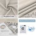 thumbnail image 4 of Blue Flower Blackout Curtains for Bedroom/Living Room, Thermal Insulated Kitchen Curtains, Spring Farmhouse Country Floral Plant Beige Grommet Darkening Window Treatment Drapes 52"x84"x2, 4 of 8