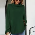 thumbnail image 2 of JINMGG 2024 Fall Winter Plus Size Sweaters for Women Clearance,Women's Autumn and Winter Solid Pullover Sweater Loose Oversize High Neck Sweater, 2 of 7