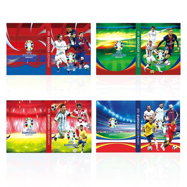 Folleto de protección de tarjetas de fútbol con soporte para tarjetas de estrella de fútbol 3D para almacenamiento de tarjetas