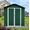 Green: 6×4FT（NEW), variant on 6' x 4' Outdoor Storage Shed, Metal Garden Shed with Lockable Doors, Tools Storage Shed for Backyard, Patio, White