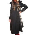thumbnail image 1 of FASHIONWT Women Irregular Hem X-Long Coat Single Breasted Parka Overcoat, 1 of 7