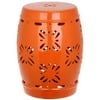 Safavieh Sakura Orange Ceramic Decorative Garden Stool