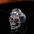 thumbnail image 2 of MayiaHey Skull Head Ring, Multi Skull Ring for Men, Gothic Demon Skull Ring Rock Skeleton Jewelry, Norse Viking Skull Ring Hip Hop Skull Band Ring Punk Pirate Skull Ring Vintage Skull Head Ring, 2 of 4