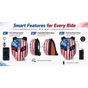 Gelrova 19-inch Programmable LED ABS Hard Shell Motorcycle Backpack Multicolor