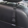 thumbnail image 3 of SHOWERORO 2Pcs Car Hook Black Plastic Back Seat Headrest Hangers for Convenient Storage, 3 of 4