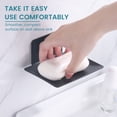 thumbnail image 5 of Practical Soap Dishes Soap Holder without drilling for Bath Sink-Nicely Fits Into Amenity Tray-Easy to Clean, Highly Durable,Black, 5 of 9