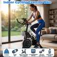 thumbnail image 5 of Kdymod Exercise Bikes for Home，Indoor Exercise Bike with Monitor, Adjustable Resistance, Seat ,Handlebars & Base, Portable Design Home Fitness Workout Cycle for Daily Use Blue, 5 of 10