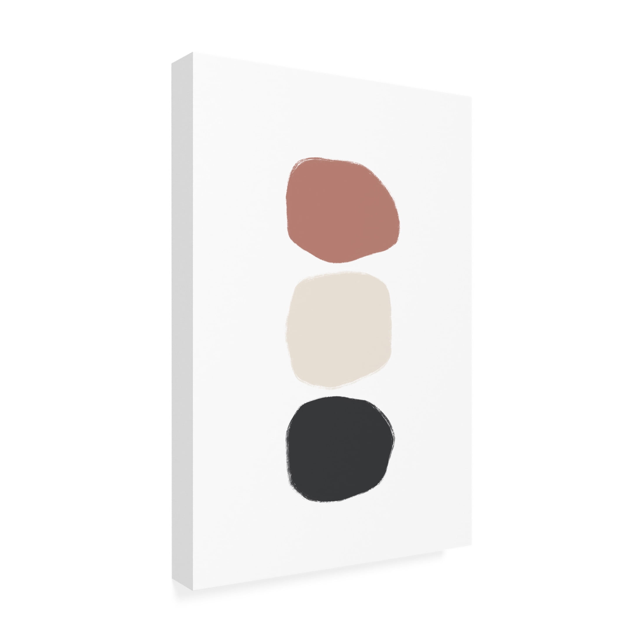 Trademark Fine Art uplusmestudio Three Stones Coloured Canvas Wall Art