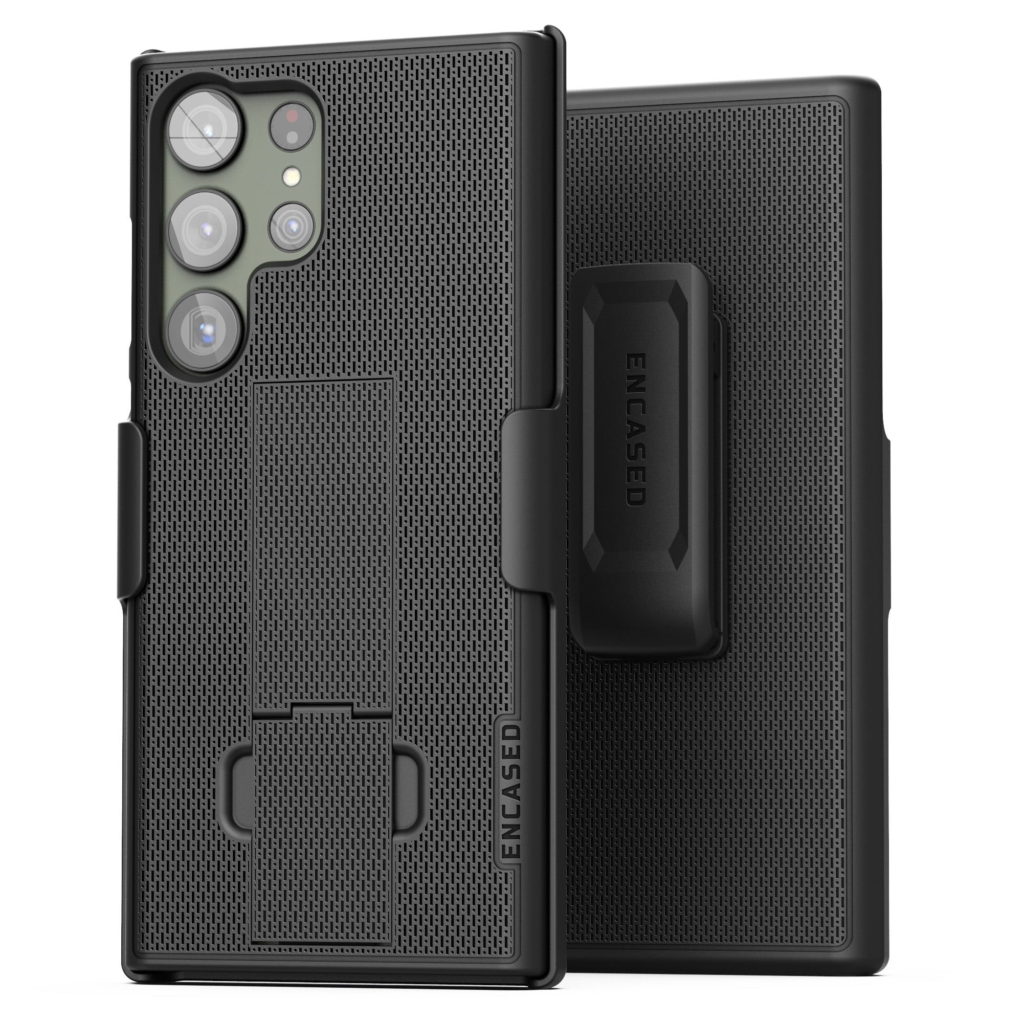 Custodia Encased DuraClip Pro Per IPhone 12 Pro – Clip Da Cintura Girevole E Fondina Protettiva (Nero)