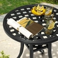 thumbnail image 6 of Pellebant Round Side Table Aluminum Patio Bistro End Table in Black, 6 of 8