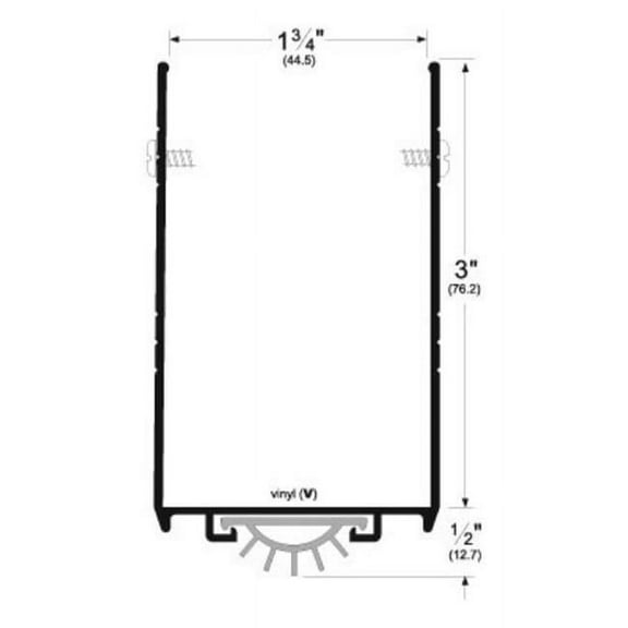 Pemko 221AV36 36 in. Door Shoe with Vinyl, Mill Aluminum