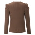 thumbnail image 3 of Gibobby Sueter para mujer Suéter De Manga Larga De Punto Con Cuello En V De Color Sólido De Otoño E Invierno Para Mujer(I,M), 3 of 5