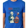 thumbnail image 3 of Red White Barbeque Men's George Washington Grill Master 4th of July BBQ Short-Sleeve Funny T-Shirt, 3 of 5