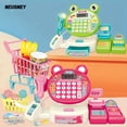 thumbnail image 3 of CHUANK Mini Cash Register with Shopping Cart Vegetable and Fruit Computer Toy  Simulated Supermarket Cashier Scanning with Light and Sound Effects Interactive Toy Set  All Accessories are, 3 of 7