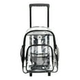 KCliffs Unisex Rolling Clear Backpack with Wheels