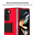 thumbnail image 3 of Stand Folding Mobile Phone Case Compatible with Samsung Galaxy Z Fold 7, Hard PC Material, Impact-Resistant and Drop-Resistant Shockproof Protective Phone Cover for Galaxy Fold 7 Cases, Red, 3 of 9