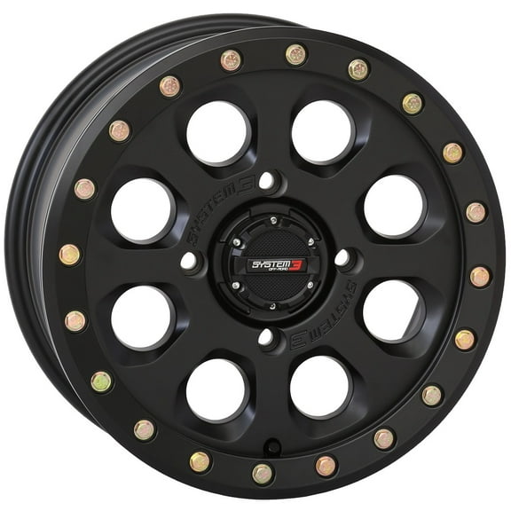 System 3 SB-7 Beadlock 15x7 ATV/UTV Wheel - Matte Black (4/137) 4 3 [15S3-7536]
