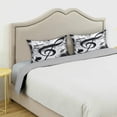 thumbnail image 3 of GZHJMY Black Music Notes Satin Pillowcase for Hair and Skin Silk Pillowcase - Slip Cooling Satin Pillow Covers with Envelope Closure, Standard Size(20x26 inches), 3 of 7