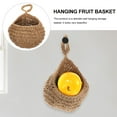 thumbnail image 4 of OATIPHO Brown Jute Hanging Wall Basket for Kitchen Storage with Bohemian Style Planter, 4 of 5