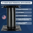 thumbnail image 3 of Five Oceans Black Marine Grade Boat Seat Pedestal, 3 of 8