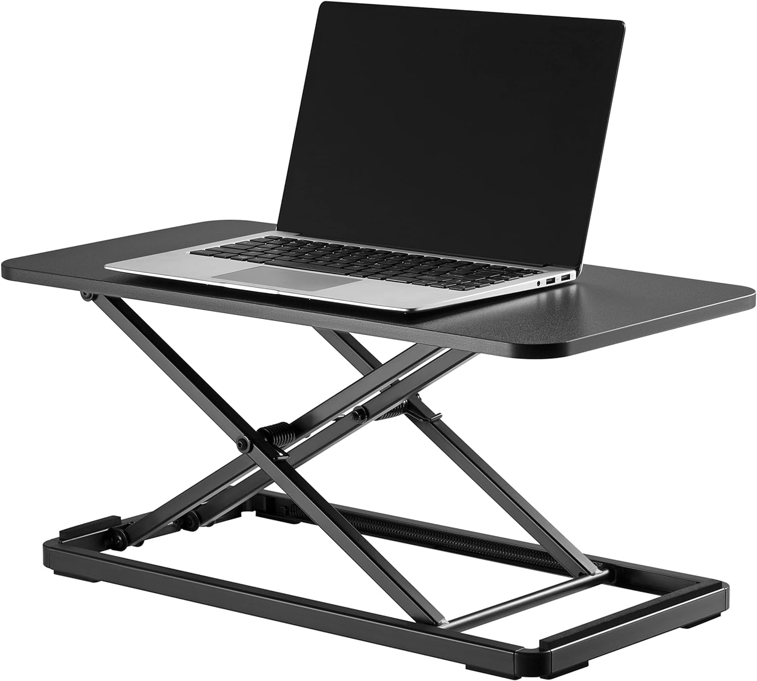 Ultra Slim 24" Laptop, Keyboard and Mouse Stand | Sit Stand Adjustable Riser for Standing Desks | Lifts Up to 15.6 Inches | 5 Height Levels