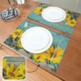 thumbnail image 3 of Set de Sets de Table Rectangulaire Tournesol en 6 Polyester Lavable 12 X 18 Po pour Table à Manger Décor de Tapis Résistant à la Chaleur, 3 of 7