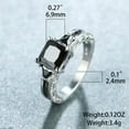 thumbnail image 2 of K-KED 925 Silver Filled Women Wedding Rings Cubic Zircon Engagement Delicate Jewelry Sz 6-10-7-#9, 2 of 5